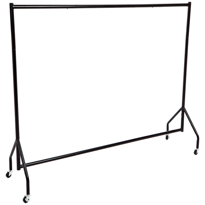 Amazon Basics stojan na šaty 182 x 152 cm čierny, vešiakový stojan, organizér do šatníka