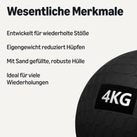 Amazon Basics Slam Medicine Ball – Ťažká posilňovacia lopta na hádzacie cviky a funkčný tréning 2