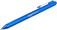 Guľôčkové pero Amazon Basics Soft-Grip so stláčacím mechanizmom – modré, nerozmazateľné, balenie 12 ks, na školské a kancelárske použitie 2