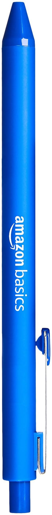 Guľôčkové pero Amazon Basics Soft-Grip so stláčacím mechanizmom – modré, nerozmazateľné, balenie 12 ks, na školské a kancelárske použitie 3