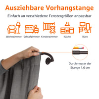 Galerie de perdea opacă Amazon Basics, extensibilă 224-305 cm, culoare bronz, pentru interior, bară curbată 2