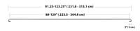 Galerie de perdea opacă Amazon Basics, extensibilă 224-305 cm, culoare bronz, pentru interior, bară curbată 5