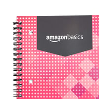 Špirálové zápisníky Amazon Basics, 5 ks, A4, 90 g/m², 70 listov/140 strán, biele, mix farieb 2