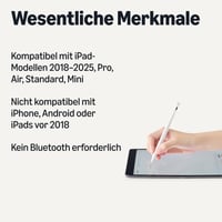 Amazon Basics Stylus Toll iPadhez (2018-as generációtól), Tenyérfelismeréssel, Érintőceruza Apple iPad Kompatibilis 2