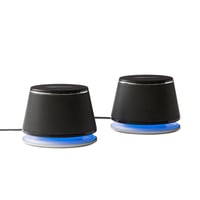 Pár stereo PC a notebook reproduktorov Amazon Basics, 3,5 mm AUX vstup, napájanie cez USB, čierne 1
