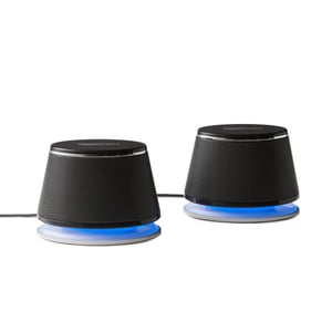 Amazon Basics stereo 2.0 par zvučnika za PC i laptop, 3,5 mm AUX ulaz, USB napajanje, crni