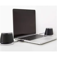 Pár stereo PC a notebook reproduktorov Amazon Basics, 3,5 mm AUX vstup, napájanie cez USB, čierne 6