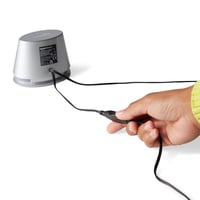 Amazon Basics Stereo 2.0 PC a notebook reproduktory, 3,5 mm AUX vstup, USB napájanie, strieborné 3