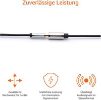 Amazon Basics sztereó AUX hosszabbító kábel 3,5 mm jack (apa-anya) - fekete - 1,8 m 4