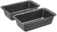 Amazon Basics pravokutni kalup za kruh, 2 komada, neprianjajući, ugljični čelik, sivi, 27x15x7 cm 1