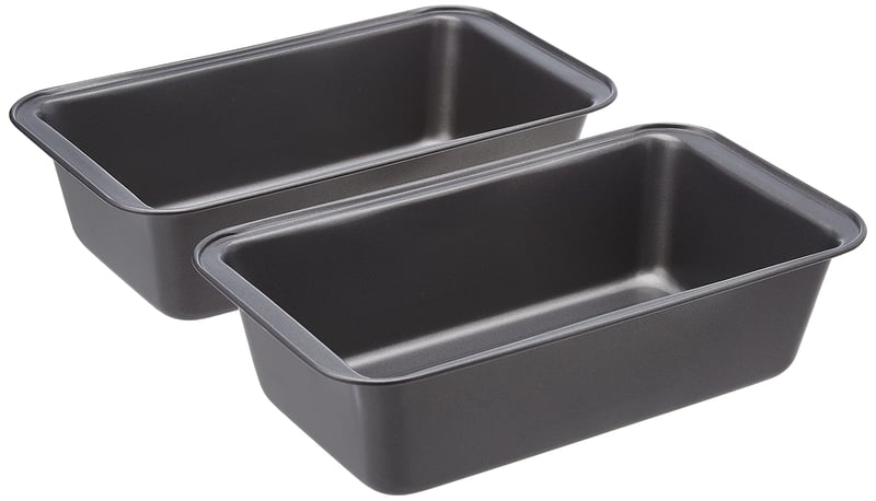 Amazon Basics pravokutni kalup za kruh, 2 komada, neprianjajući, ugljični čelik, sivi, 27x15x7 cm