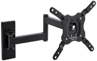 Suport de perete TV cu mișcare completă Amazon Basics pentru televizoare și monitoare plate și curbate de 12-40 inchi, max. 36 kg, VESA 200x200 mm, negru 1