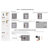 Suport de perete TV cu mișcare completă Amazon Basics pentru televizoare și monitoare plate și curbate de 12-40 inchi, max. 36 kg, VESA 200x200 mm, negru 7