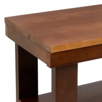 Amazon Basics tömör fenyőfa cipőtároló pad 3 szintes előszoba cipőállvány barna 70x26x45 cm 5