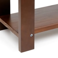 Amazon Basics tömör fenyőfa cipőtároló pad 3 szintes előszoba cipőállvány barna 70x26x45 cm 6