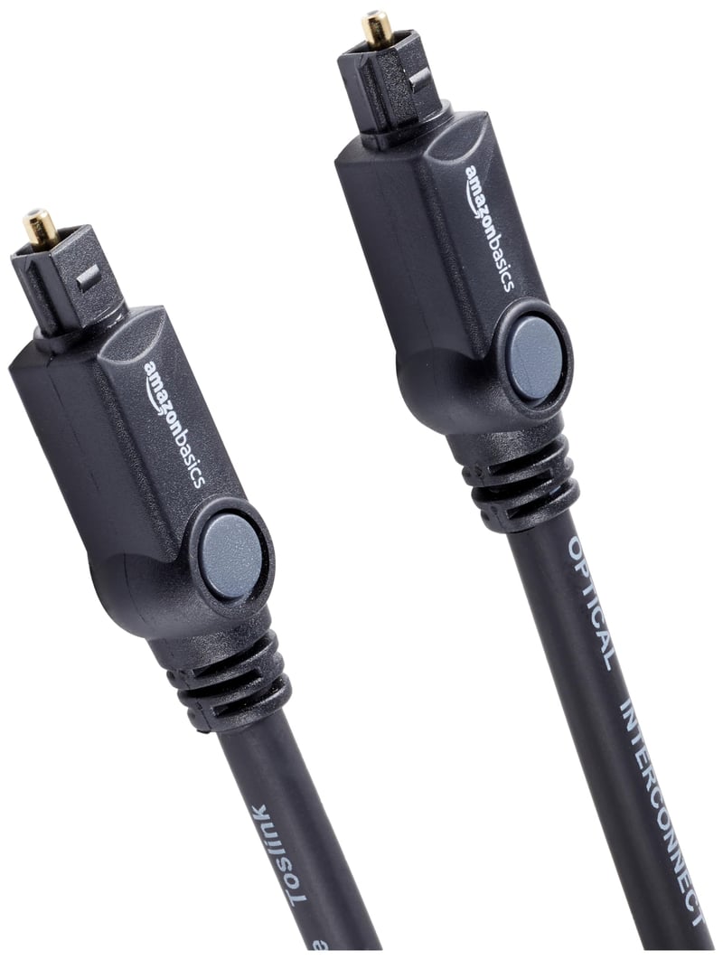 Digitálny optický audio kábel Amazon Basics Toslink – 1 m, čierny, pre TV