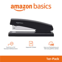Zošívačka Amazon Basics s 1000 spinkami, kapacita 25 listov, protišmyková gumová základňa, čierna, na použitie v kancelárii aj doma 2