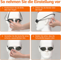 Unisex plavecké okuliare Amazon Basics – zrkadlové strieborné – univerzálna veľkosť 4