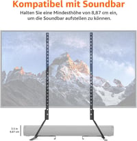 Amazon Basics Univerzális TV Állvány 22-77" LCD LED Plasma Tévéhez Hangszóró Kompatibilis 4