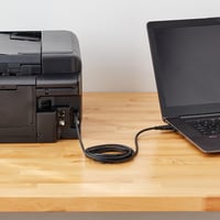 Cablu imprimantă Amazon Basics USB 2.0 A-B cu conectori placați cu aur, 1,8 m, negru 8