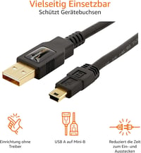 AmazonBasics USB 2.0 A–Mini-B kábel - fekete - 0,9 m 3