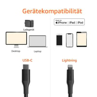 Amazon Basics USB-C – Lightning kábel MFi tanúsított - fekete - 3 m 2
