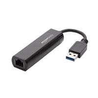 Adaptér Amazon Basics USB 3.0 na Gigabit Ethernet – sieťový prevodník 10/100/1000 Mb/s, čierny, 1 ks 1