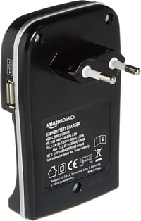 Amazon Basics Ni-MH AA/AAA akkumulátortöltő USB töltőporttal - fekete 2