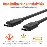 Rýchlonabíjací kábel Amazon Basics USB-C 4, 240 W, 40 Gbps, 8K, Thunderbolt 4/3 – čierny – 1 m 4