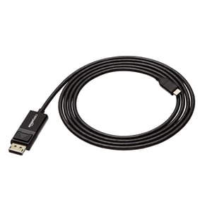 Amazon Basics USB-C – DisplayPort kabel, dvosmjerni, 1,8 m – crni