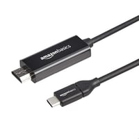Adaptér kábla Amazon Basics USB-C na HDMI, 4K 30Hz, kompatibilný s Thunderbolt 3, jednosmerný, 0,9 m, čierny 1