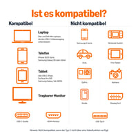 Adaptér kábla Amazon Basics USB-C na HDMI, 4K 30Hz, kompatibilný s Thunderbolt 3, jednosmerný, 0,9 m, čierny 2