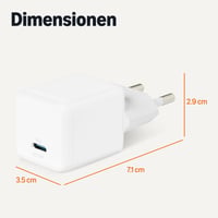 Rýchlonabíjačka Amazon Basics USB-C Nano GaN 20W PD 3.1 biela – 1-portová nástenná nabíjačka pre telefóny a tablety 5