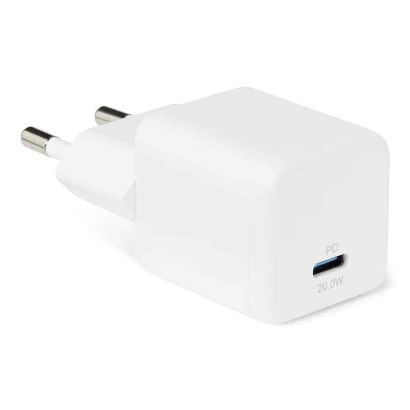 Rýchlonabíjačka Amazon Basics USB-C Nano GaN 20W PD 3.1 biela – 1-portová nástenná nabíjačka pre telefóny a tablety