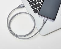 Cablu de încărcare rapidă Amazon Basics USB-C la USB-A 2.0, împletitură de nailon, 480 Mbps, certificat USB-IF, iPhone 16/15, iPad, Samsung Galaxy, 0,9 m, gri închis 6
