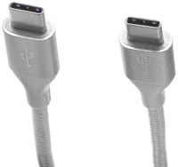 Cablu de încărcare rapidă Amazon Basics USB-C la USB-C 2.0, nailon împletit, 480 Mbps, certificat USB-IF, pentru iPhone 16/15, iPad, Samsung Galaxy, laptop, 3 m, argintiu 3