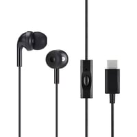 Káblové slúchadlá Amazon Basics USB-C s mikrofónom, čierne, štupľové slúchadlá 1