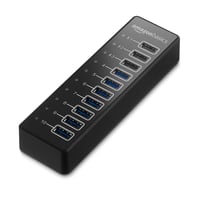 10-portový USB-A 3.1 rozbočovač Amazon Basics so 65W napájacím adaptérom (20V/3,25A) – čierny 1