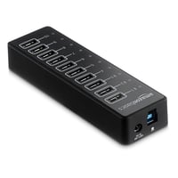 10-portový USB-A 3.1 rozbočovač Amazon Basics so 65W napájacím adaptérom (20V/3,25A) – čierny 2