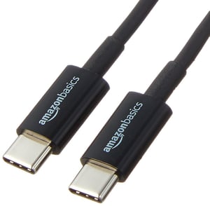 Amazon Basics USB-C na USB-C 2.0 kabel za brzo punjenje - crni - 1,8 m