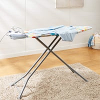 Masă de călcat Amazon Basics cu suport pentru fier de călcat în formă de H, înălțime reglabilă până la 97 cm, 122 x 43 cm, gri 6