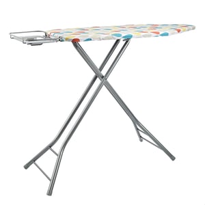 Masă de călcat Amazon Basics cu suport pentru fier de călcat în formă de H, înălțime reglabilă până la 97 cm, 122 x 43 cm, gri