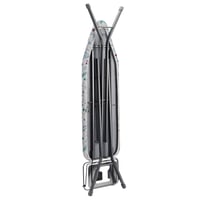 Amazon Basics Vasalódeszka Tárolórekesszel és H-alakú Vasalótartóval, 122x38 cm, Nagy méret, Szürke, Virágmintás 3