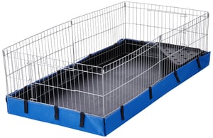 Amazon Basics kavez za glodavce s platnenim dnom, plavi - 118x35x60 cm