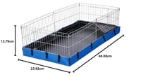 Klietka pre hlodavce Amazon Basics s plátenným dnom, modrá - 118x35x60 cm 6