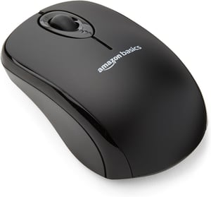 Amazon Basics bežični miš s USB nano prijamnikom - crni