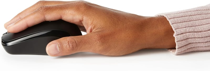 Amazon Basics Vezeték nélküli számítógépes egér USB nano vevővel - black