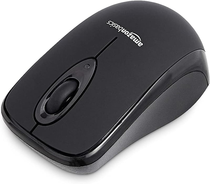 Amazon Basics Vezeték nélküli számítógépes egér USB nano vevővel - black