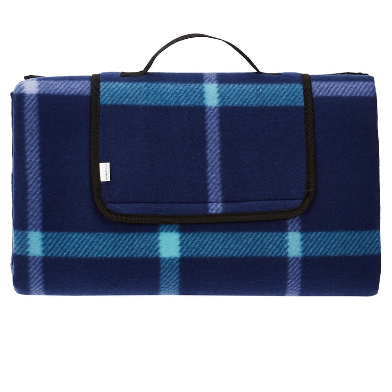 Amazon Basics Vízálló Piknik Takaró 200x200cm Sötétkék - 200 x 200 cm, Darkblue