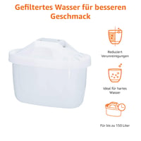 Vodný filter Amazon Basics, 6 ks, kompatibilný so systémami BRITA, pre kanvice Aluna, Marella, Style, Flow, Glass a systémy PerfectFit 2